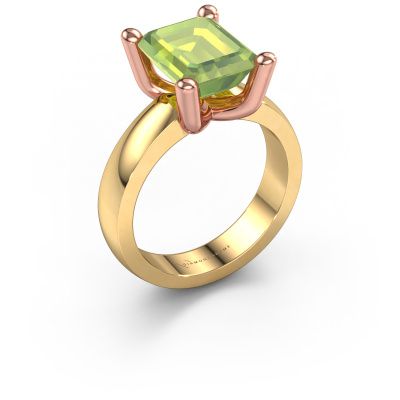 Bague Clelia EME 585 or jaune péridot 10x8 mm