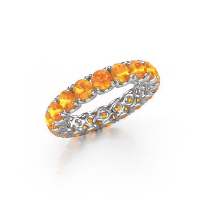 Stackable ring Estee 3.7 585 white gold citrin 3.7 mm