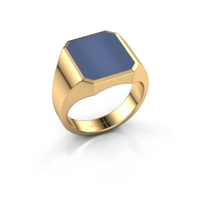 Signet ring Lars 3 585 gold blue sardonyx 14x12 mm