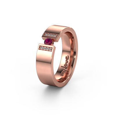 Ehering WH2096L16C 585 Roségold ±6x2.2 mm Rhodolit
