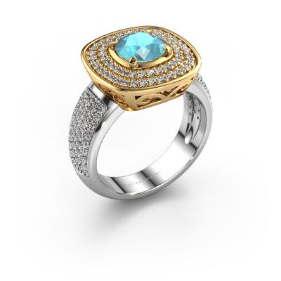 Ring Eliana 585 gold blue topaz 6 mm