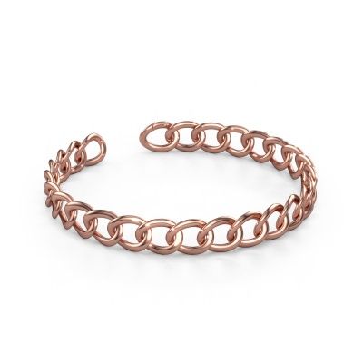 Flat link bracelet Rose 10 mm 585 rose gold