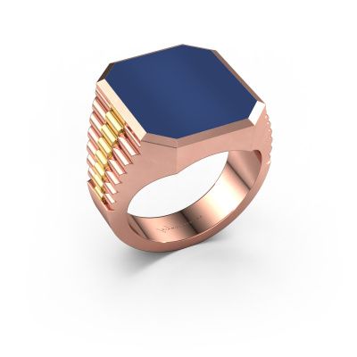 Siegelring Brent 5 585 Roségold Lapislazuli 18x15 mm