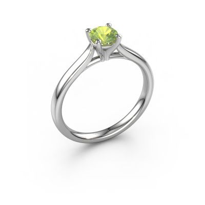 Verlobungsring Mignon rnd 1 585 Weißgold Peridot 5 mm