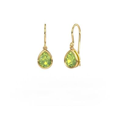 Earrings Lavon PER 585 gold peridot 8x6 mm