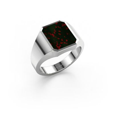 Signet ring Lars 2 950 platinum bloodstone 12x10 mm