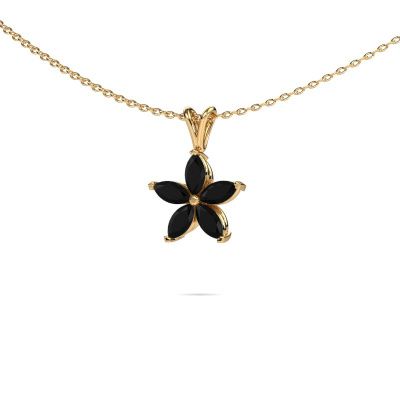 Pendant Sylvana 585 gold black diamond 0.168 crt