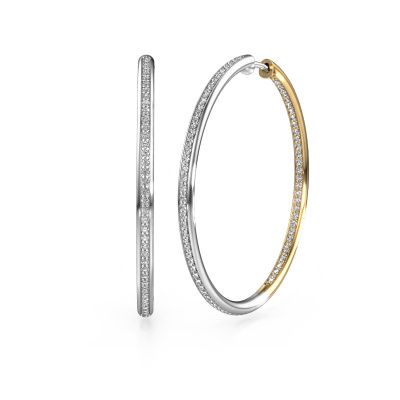 Hoop earrings Sina 35mm 585 white gold diamond 1.018 crt