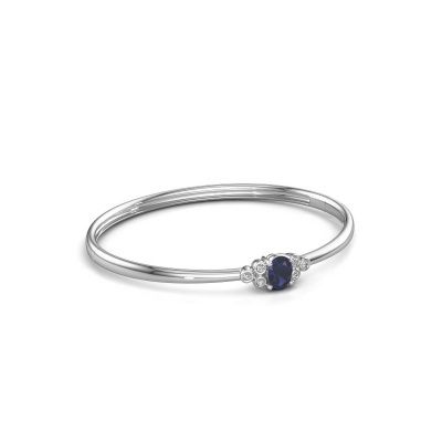 Bangle Lucy 585 white gold sapphire 8x6 mm