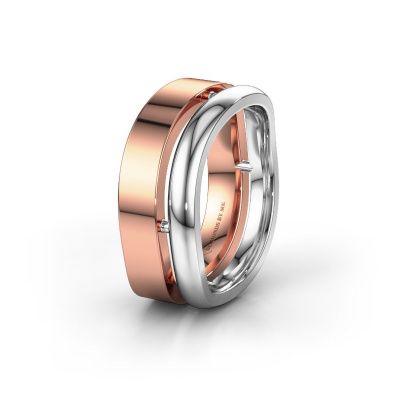 Wedding ring WH6008M18BP 585 rose gold ±10x2 mm
