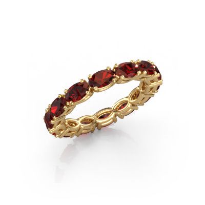 Ring Vivienne OVL 5x3 585 gold garnet 5x3 mm