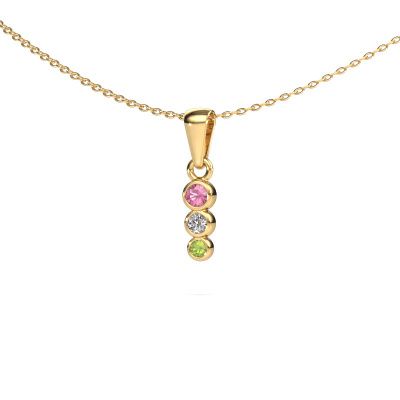 Pendant Felica 585 gold pink sapphire 2.7 mm