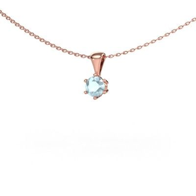 Kette Fay 585 Roségold Aquamarin 4.7 mm