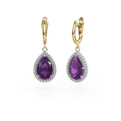 Ohrhänger Tilly per 3 585 Weißgold Amethyst 12x8 mm