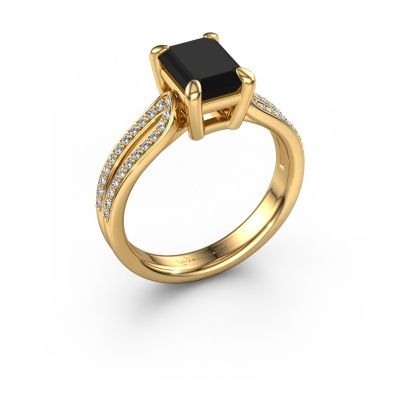 Verlobungsring Antonia eme 2 585 Gold Schwarz Diamant 4.43 crt