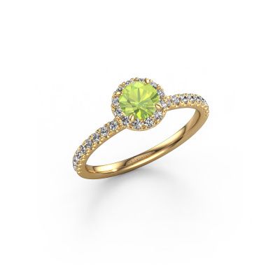 Engagement ring Miranda RND 585 gold peridot 6.5 mm