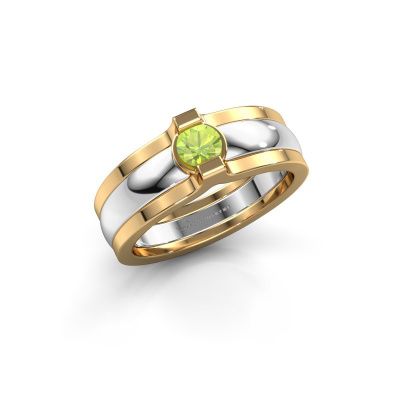 Ring Jade 585 Weißgold Peridot 4 mm