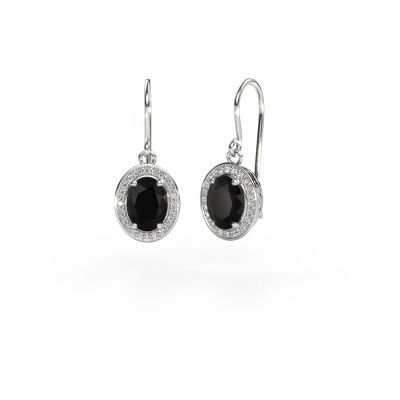 Pendants d'oreilles Latesha 950 platine diamant noir 2.37 crt