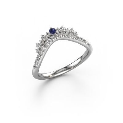 Stackable ring Nica B 585 white gold sapphire 2 mm