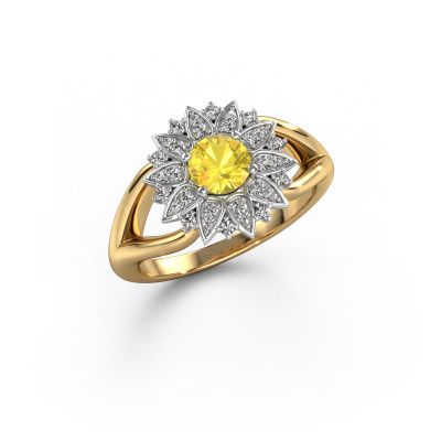 Ring Chasidy 1 585 gold yellow sapphire 5 mm