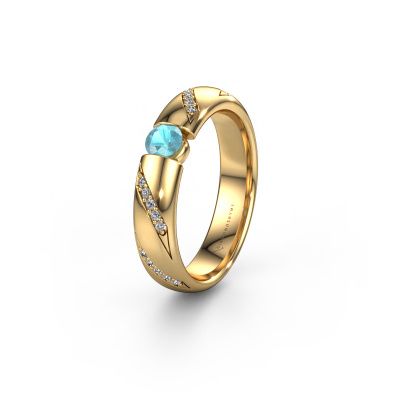 Wedding ring WH2102L34A 585 gold blue topaz ±0.20x0.07 in