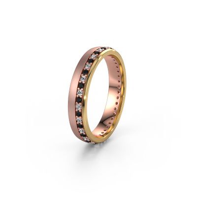 Ehering WH0303L24AM 585 Roségold Schwarz Diamant ±4x1.7 mm