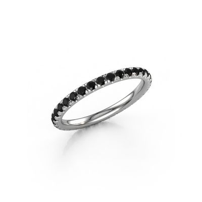 Stackable ring Jackie 1.7 585 white gold black diamond 0.792 crt