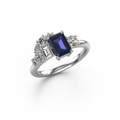Ring Sabina 585 white gold sapphire 7x5 mm
