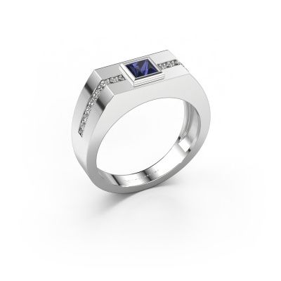 Men's ring Robertus 2 585 white gold sapphire 4 mm
