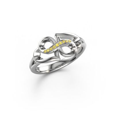 Ring Rowie 950 platinum yellow sapphire 0.9 mm