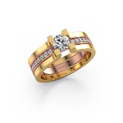 Verlobungsring Myrthe 585 Roségold Lab-grown Diamant 0.668 crt