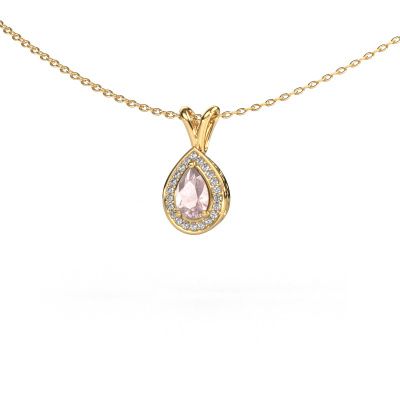 Pendant Barbar 585 gold morganite champagne 6x4 mm