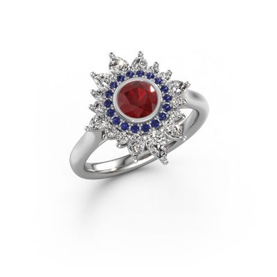 Bague de fiançailles Tianna 950 platine rubis 5 mm