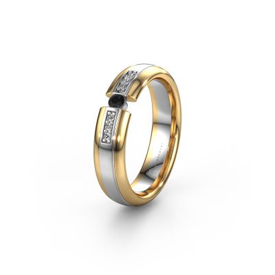 Trauring WH2128L26C 585 Weißgold Schwarz Diamant ±5x2 mm