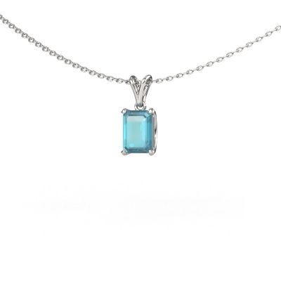 Hanger Sam EME 950 platina blauw topaas 7x5 mm