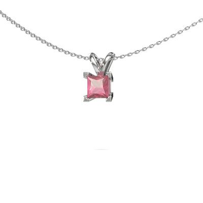 Pendant Ariane 585 white gold tourmaline pink 5 mm