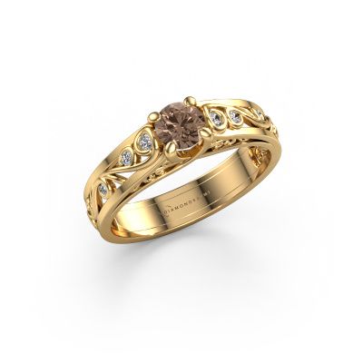 Ring Quinty 585 Gold Braun Diamant 0.485 crt
