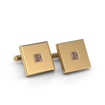 Manschettenknöpfe Givanti 585 Gold Braun Diamant 0.80 crt