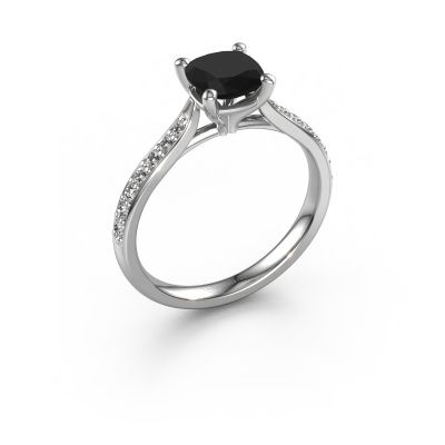 Engagement ring Mignon cus 2 950 platinum black diamond 1.689 crt