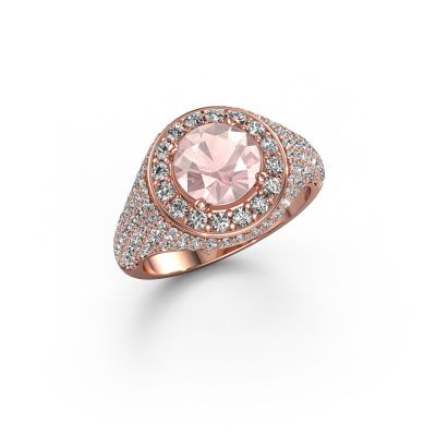 Ring Dayle 585 rose gold morganite champagne 7 mm
