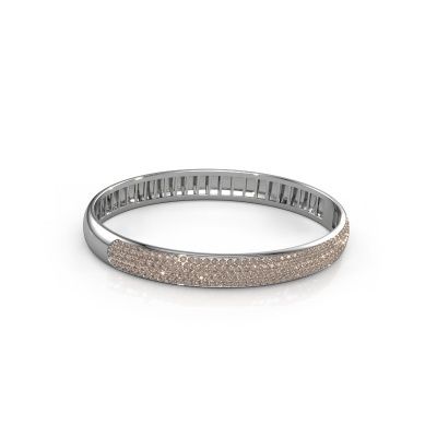 Bangle Emely 8mm 585 white gold brown diamond 3.036 crt