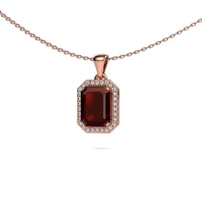 Pendant Dodie 585 rose gold garnet 8x6 mm