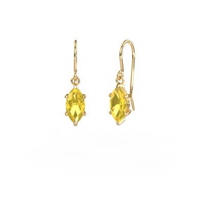 Pendants d'oreilles Laurie MRQ 1 585 or jaune saphir jaune 10x5 mm