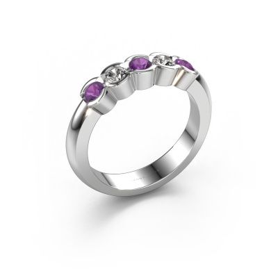 Ring Lotte 5 585 white gold amethyst 3 mm