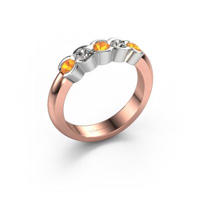 Ring Lotte 5 585 rose gold citrin 3 mm