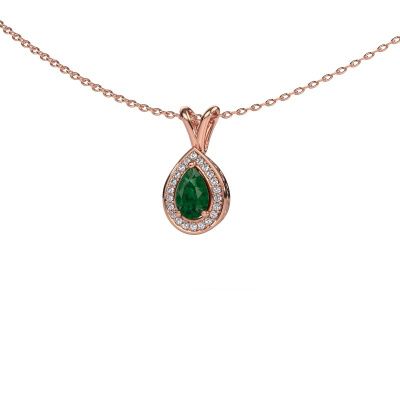 Pendant Barbar 585 rose gold emerald 6x4 mm
