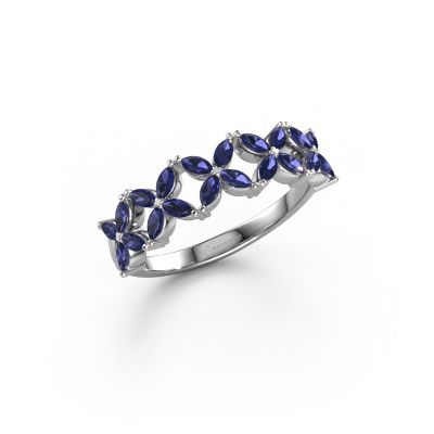 Ring Bree 585 white gold sapphire 3x1.5 mm