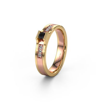 Ehering WH2110L14A 585 Roségold Schwarz Diamant ±4x1.7 mm