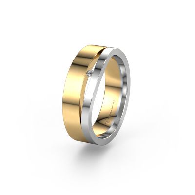 Wedding ring WH6000L16AP 585 gold zirconia ±0.24x0.07 in