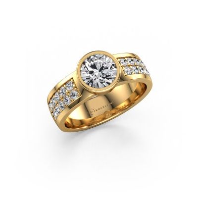 Engagement ring Ise 3 585 gold lab grown diamond 1.40 crt